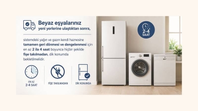 Taşındıktan Sonra Beyaz Eşyalar Ne Zaman Çalıştırılmalı?